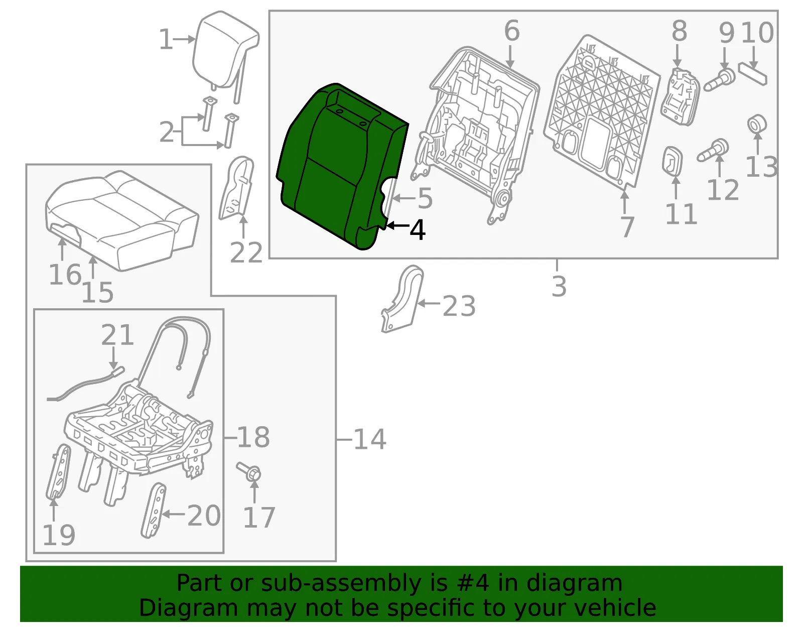 Seat Back Cover - Kia (89460-A9071DLE) - view 2