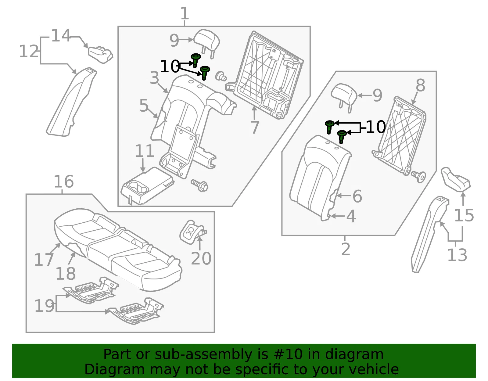 Headrest Guide - Kia (89485-D5010BGH) - view 2