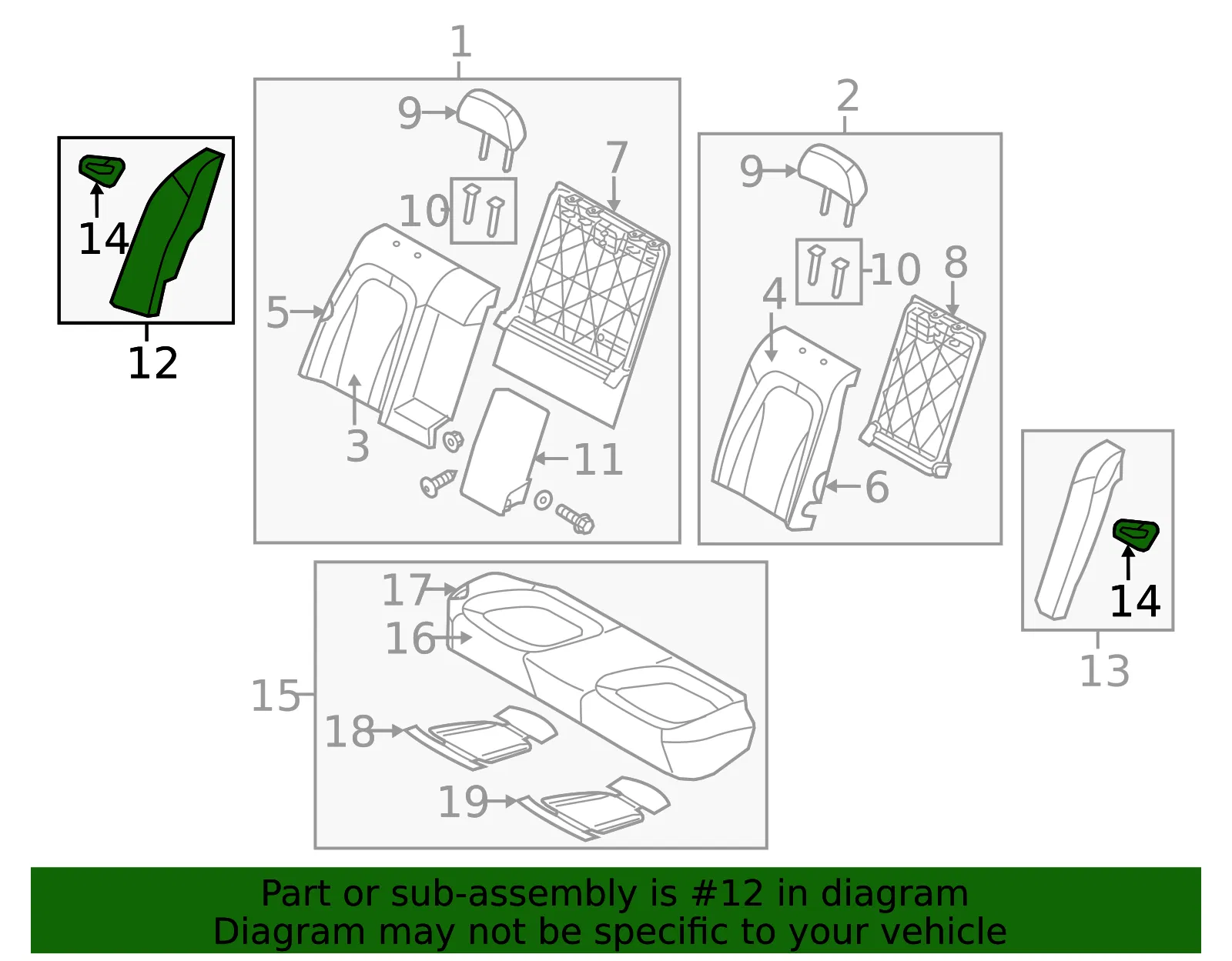 Bolster - Passenger Side (RH) - Kia (89495-2T120AL9) - view 2