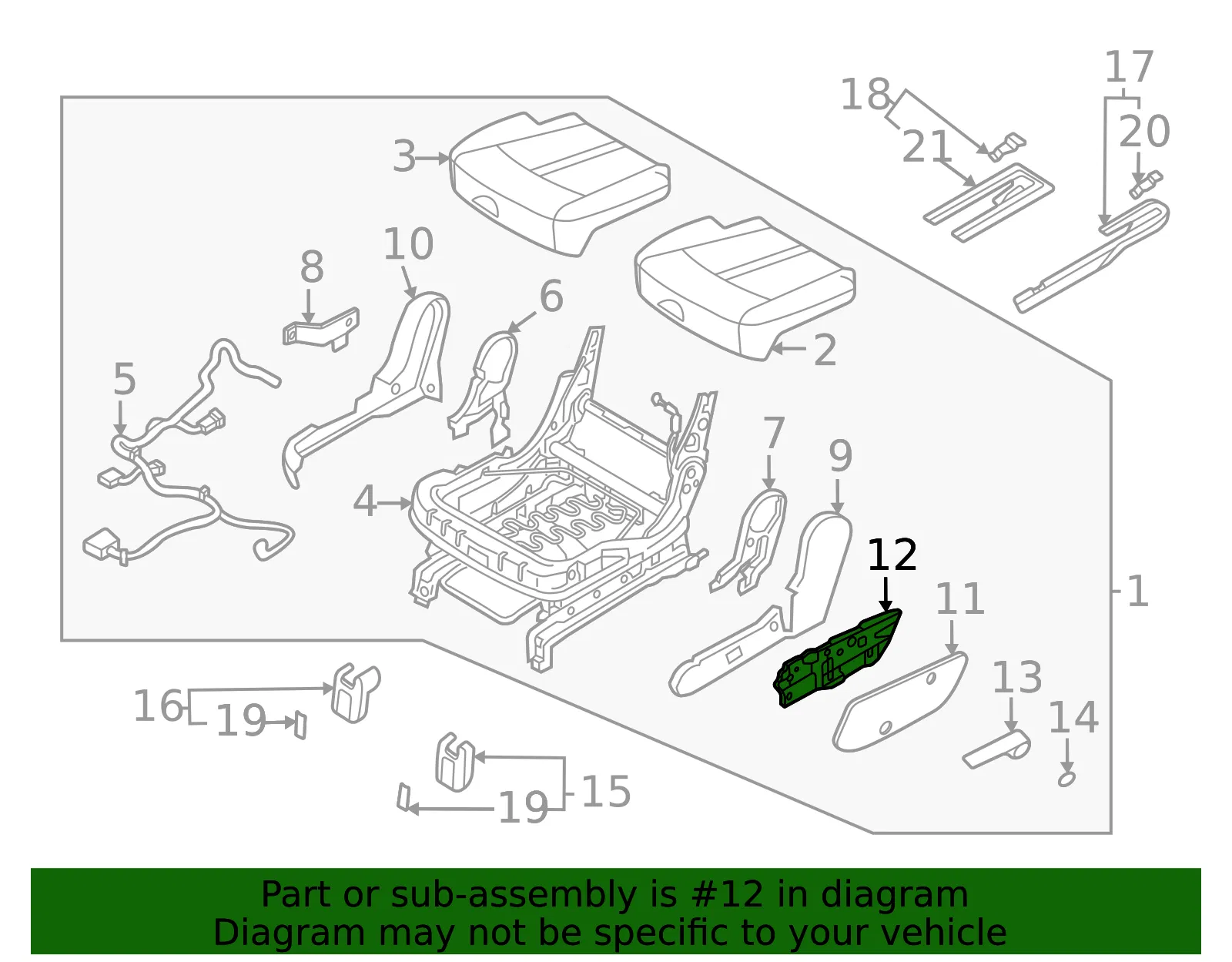 Seat Trim Panel Bracket - Kia (89571-R5000) - view 2