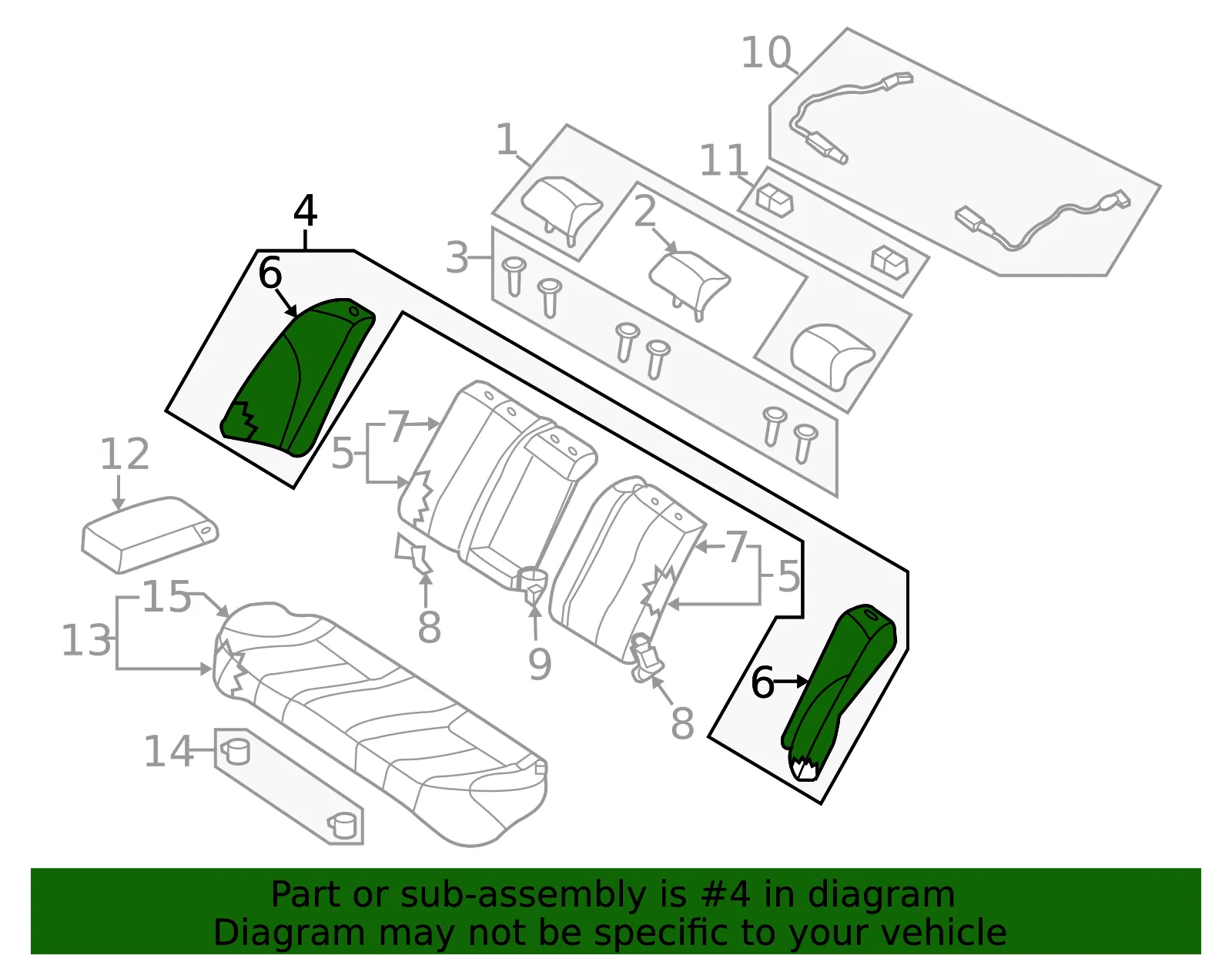 Seat Back Assembly - Kia (89600-2G600801) - view 2
