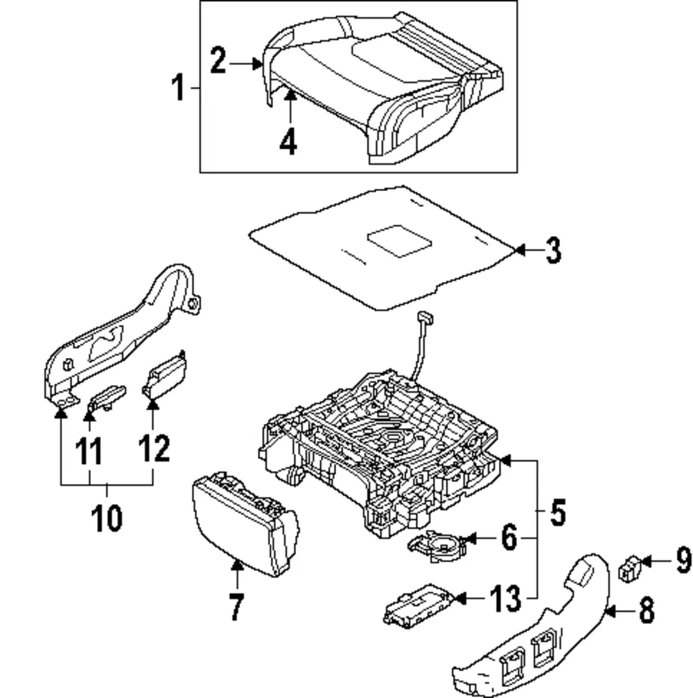Seat Frame - Kia (89600-R0KE0OFB)