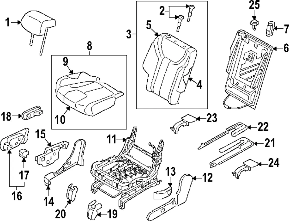 Cushion Frame - Kia (89600-S9510WK)