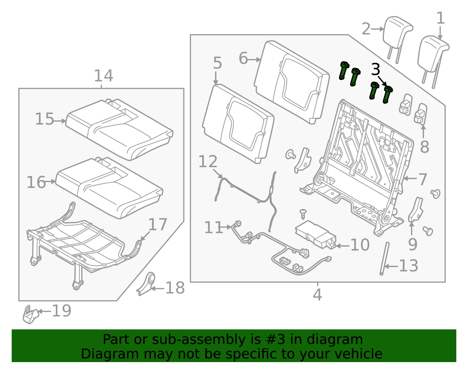 Headrest Guide - Nissan (89602-7JA0A) - view 2