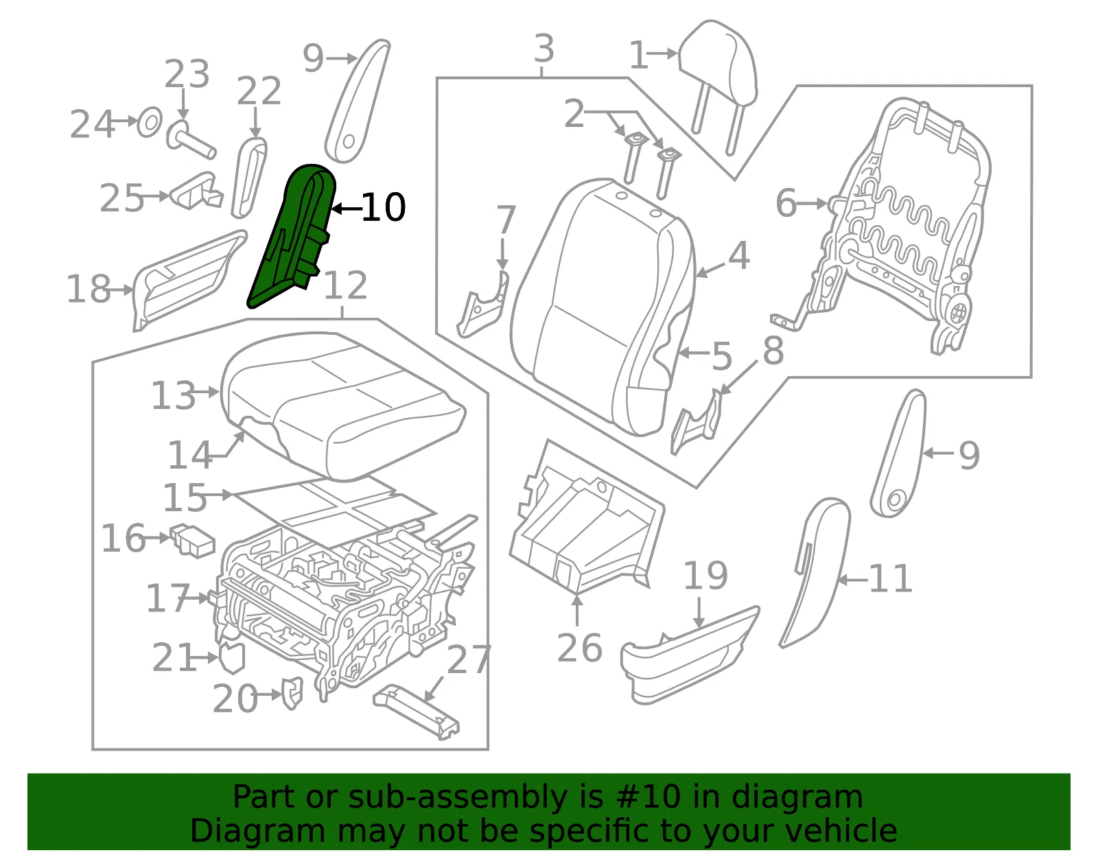 Trim Cover - Kia (89603-A9010CQA) - view 2