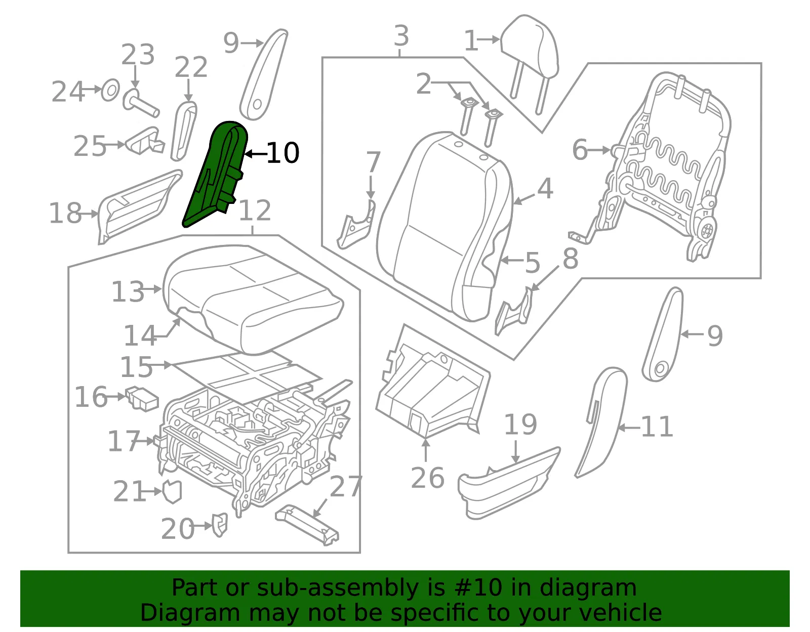 Trim Cover - Kia (89603-A9010DAA) - view 2