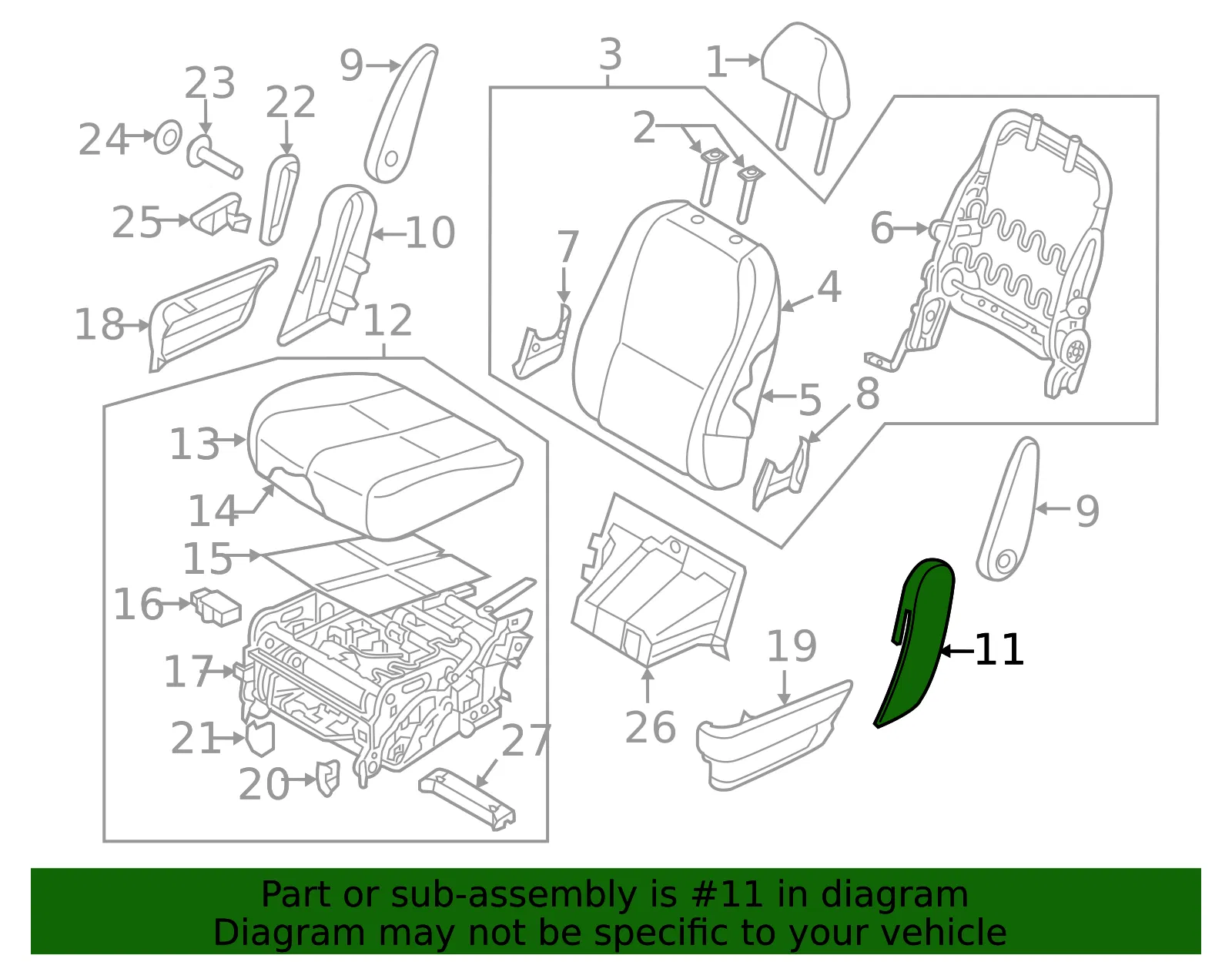 Trim Cover - Kia (89604-A9010CQA) - view 2