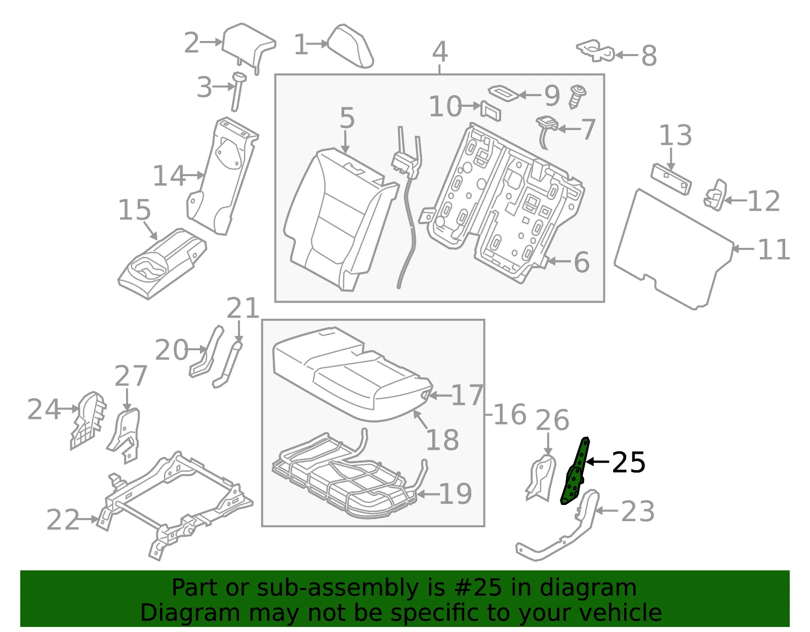 Recliner - Kia (89620-2P010) - view 2