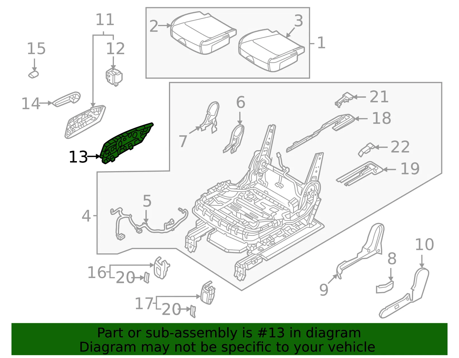 Seat Trim Panel Bracket - Kia (89671-P2000WK) - view 2