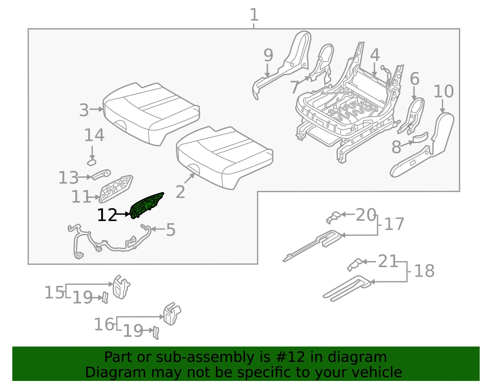 Seat Trim Panel Bracket - Kia (89671-R5000) - view 2