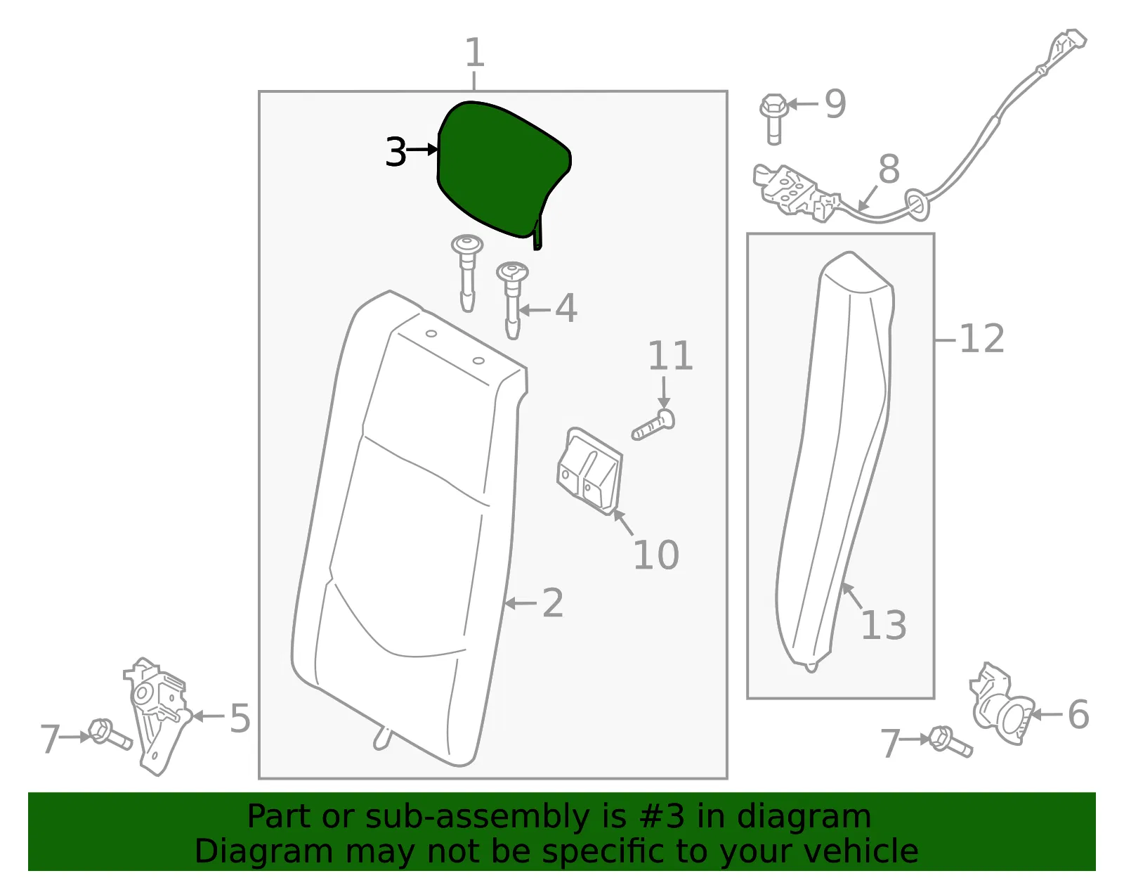 Headrest - Kia (89700-1M010AF6) - view 2