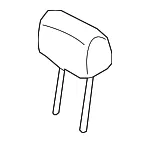 Headrest, Outer - Kia (89700-1U720CA4) - view 3