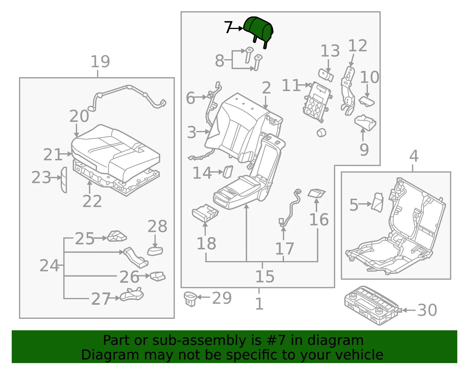 Headrest - Kia (89700-3T430KCF) - view 2