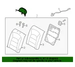Headrest, Outer - Kia (89700-A7000K3C) - view 4
