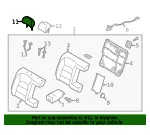 Headrest, Outer - Kia (89700-A7000K3D) - view 4