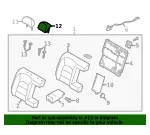 Headrest, Center - Kia (89700-A7100K3F) - view 4