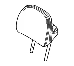 Headrest, Outer - Kia (89700-CV010CWZ) - view 3