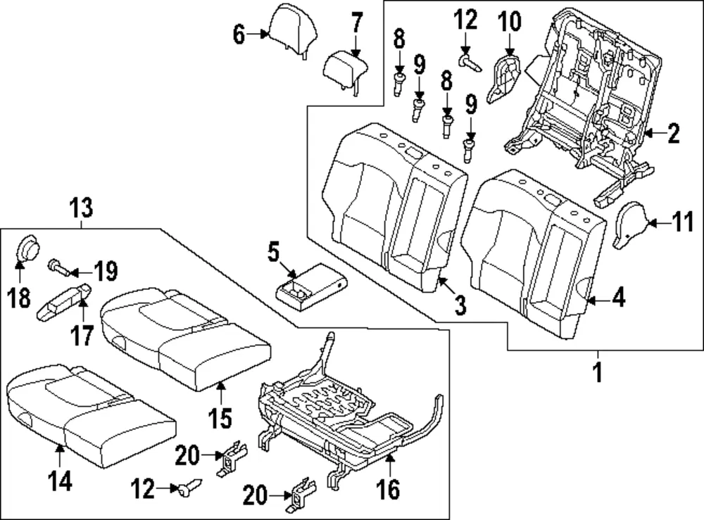 Headrest, Outer - Kia (89700-DW010FG5)