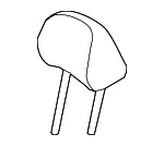Headrest, Outer - Kia (89700-E4200ASW) - view 3