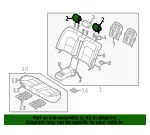 Headrest, Outer - Kia (89700-F6100YCE) - view 4