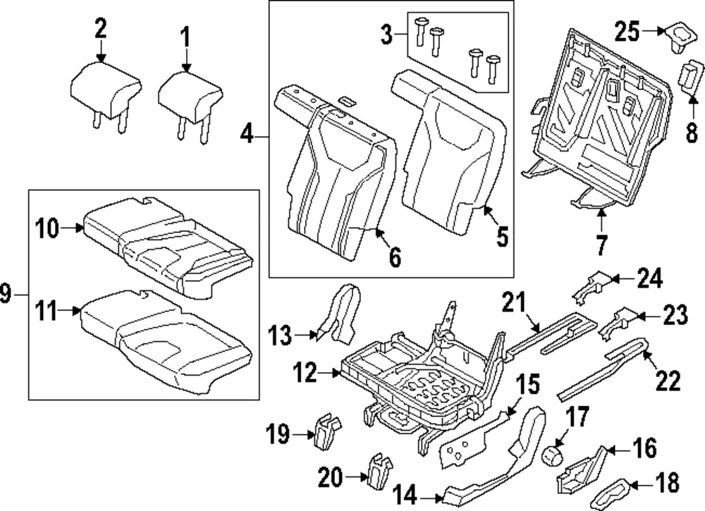 Headrest, Outer - Kia (89700-S9020XNC)