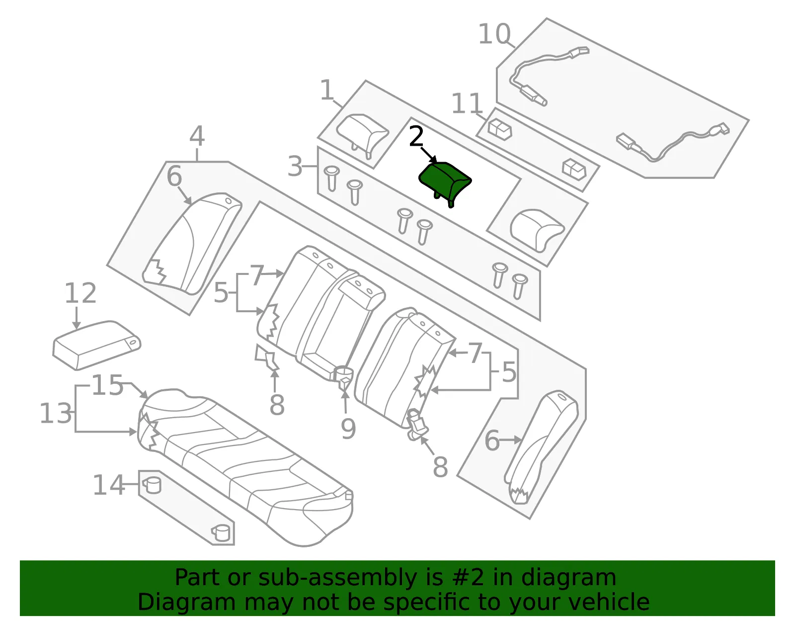 Headrest - Kia (89701-2G610813) - view 2