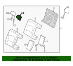 Headrest, Center - Kia (89705-M7100B4B) - view 4