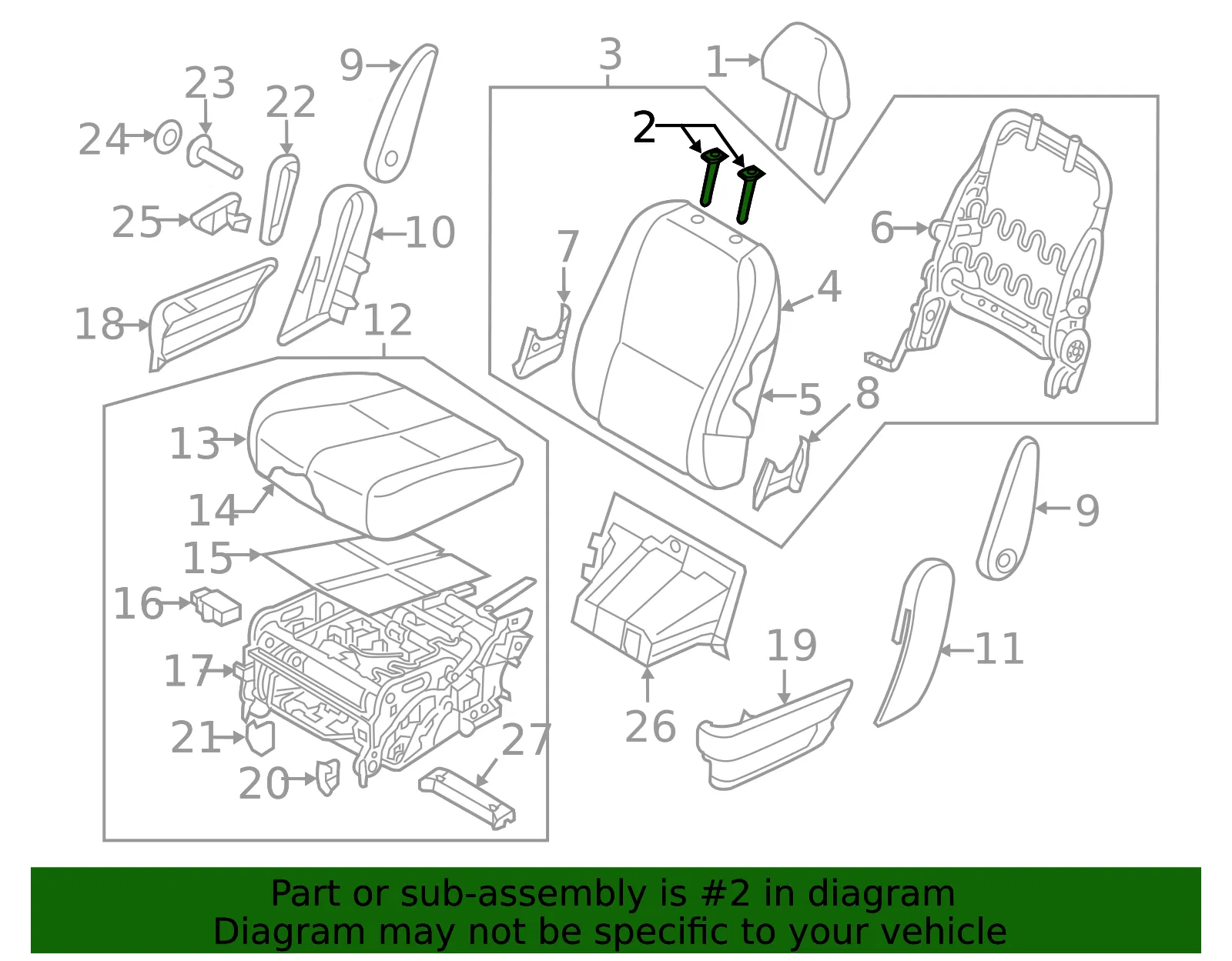 Headrest Guide - Kia (89721-A7000DAA) - view 2