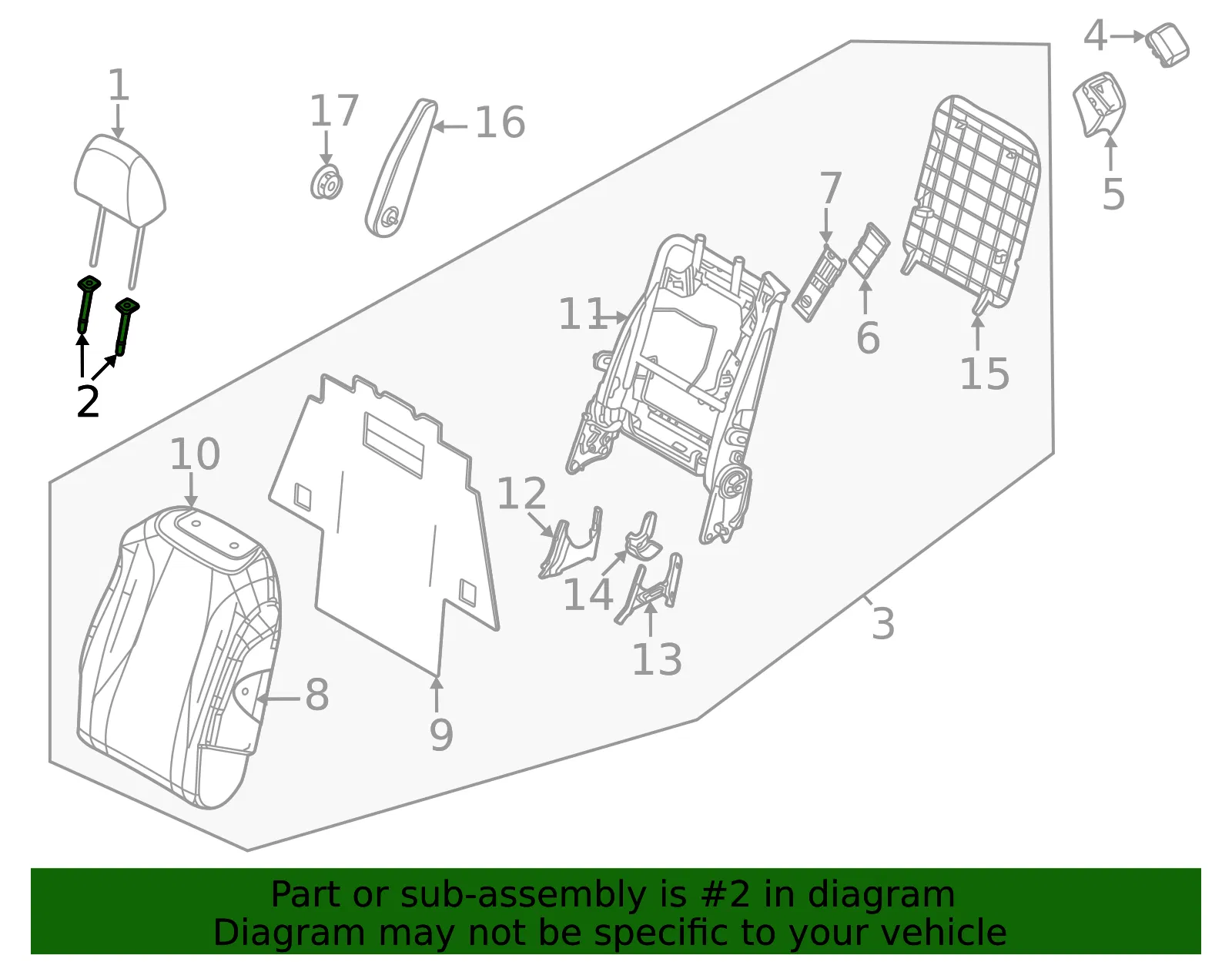 Headrest Guide - Kia (89721-R0310BM1) - view 2