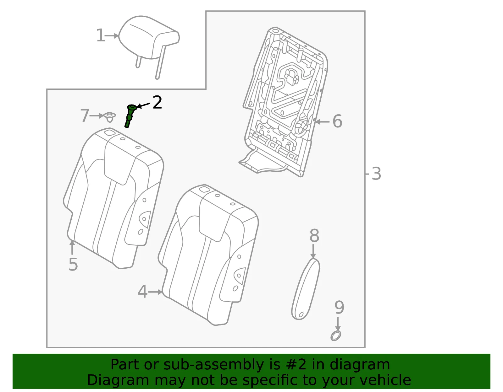 Headrest Guide - Kia (89721-S2000GYT) - view 2