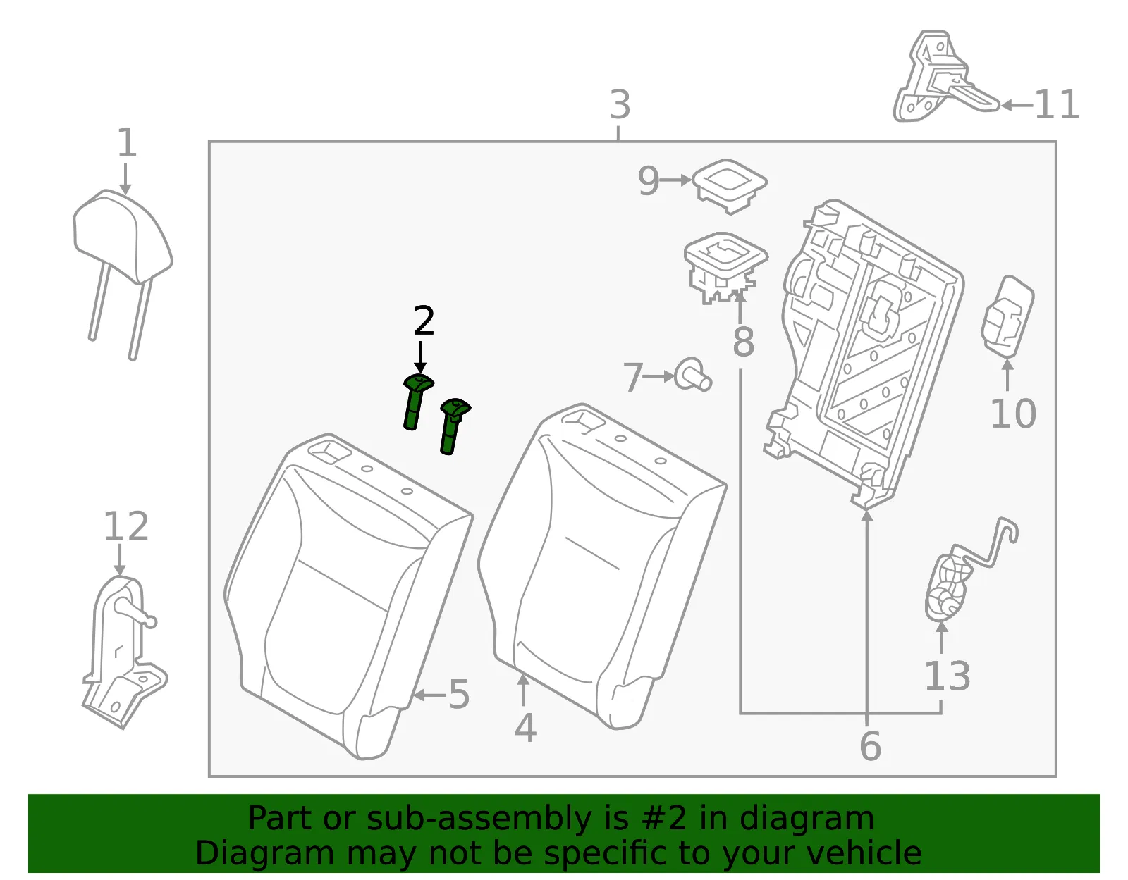 Headrest Guide - Kia (89722-3W000EQ) - view 2