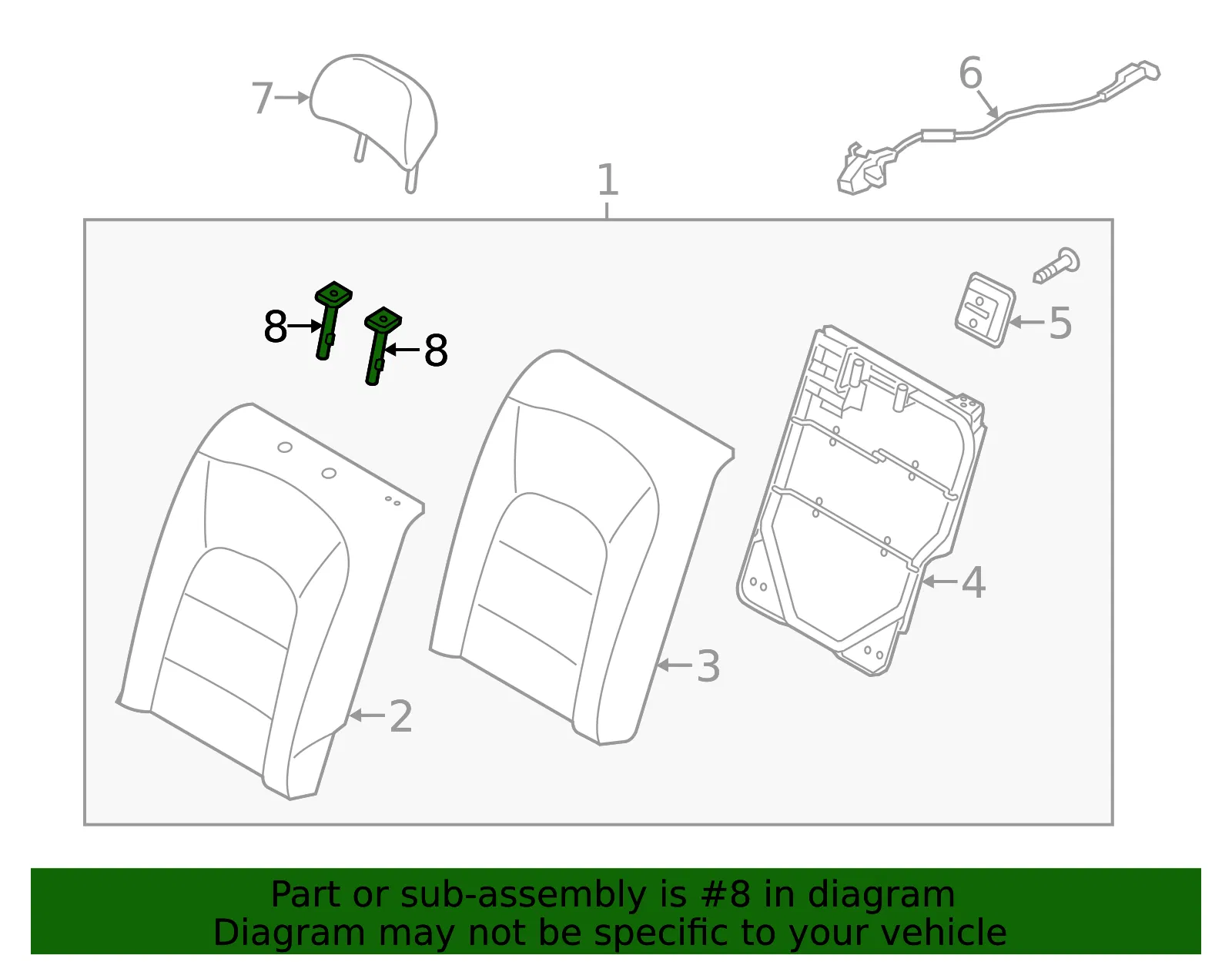 Headrest Guide - Kia (89722-A7000WK) - view 2