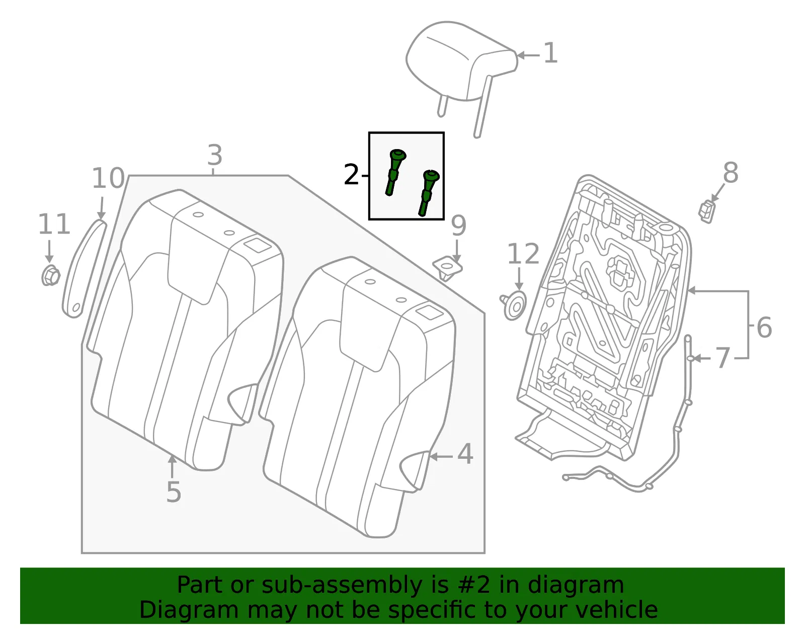Headrest Guide - Kia (89722-P2000WK) - view 2