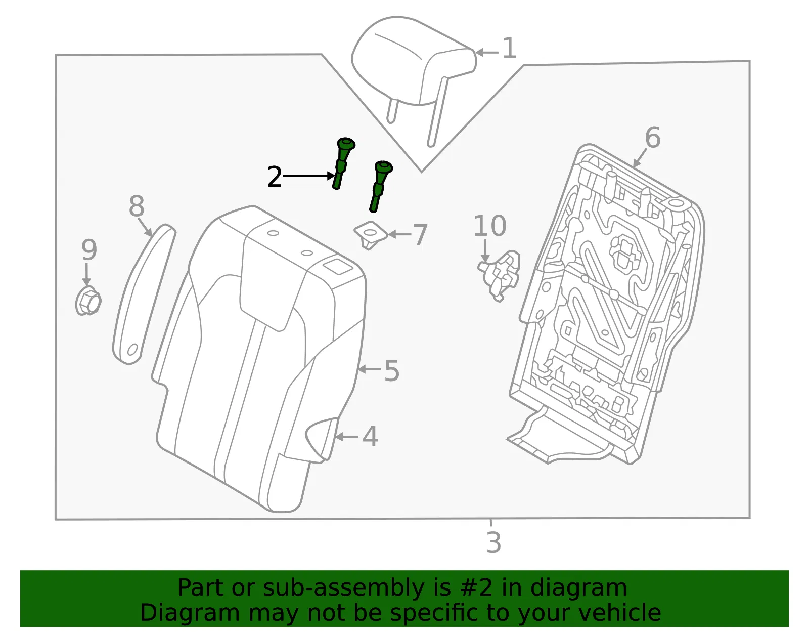 Headrest Guide - Kia (89722-S2000GYT) - view 2