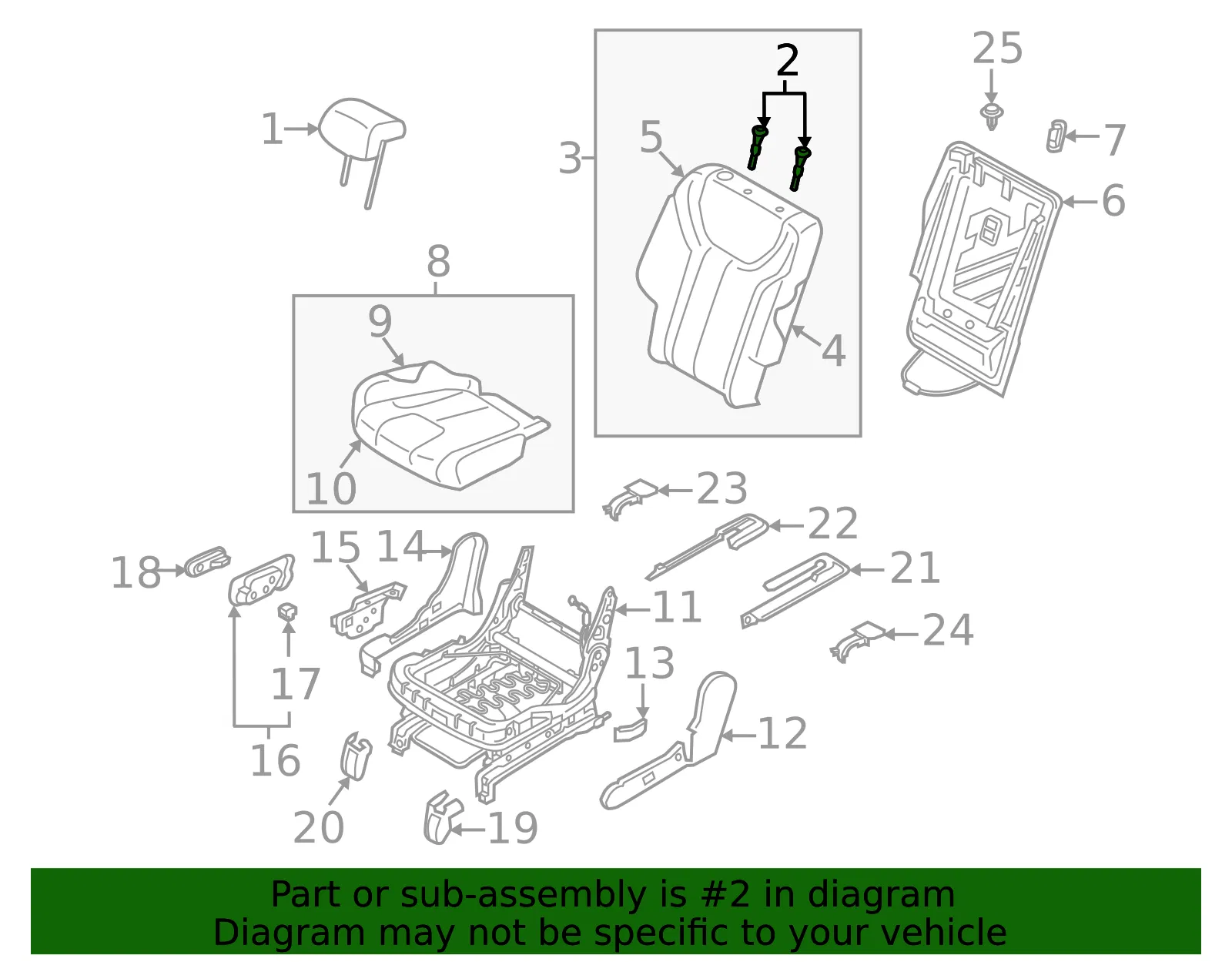 Headrest Guide - Kia (89722-S9000WK) - view 2