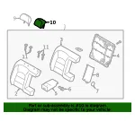 Headrest, Center - Kia (89730-A7670KKF) - view 4