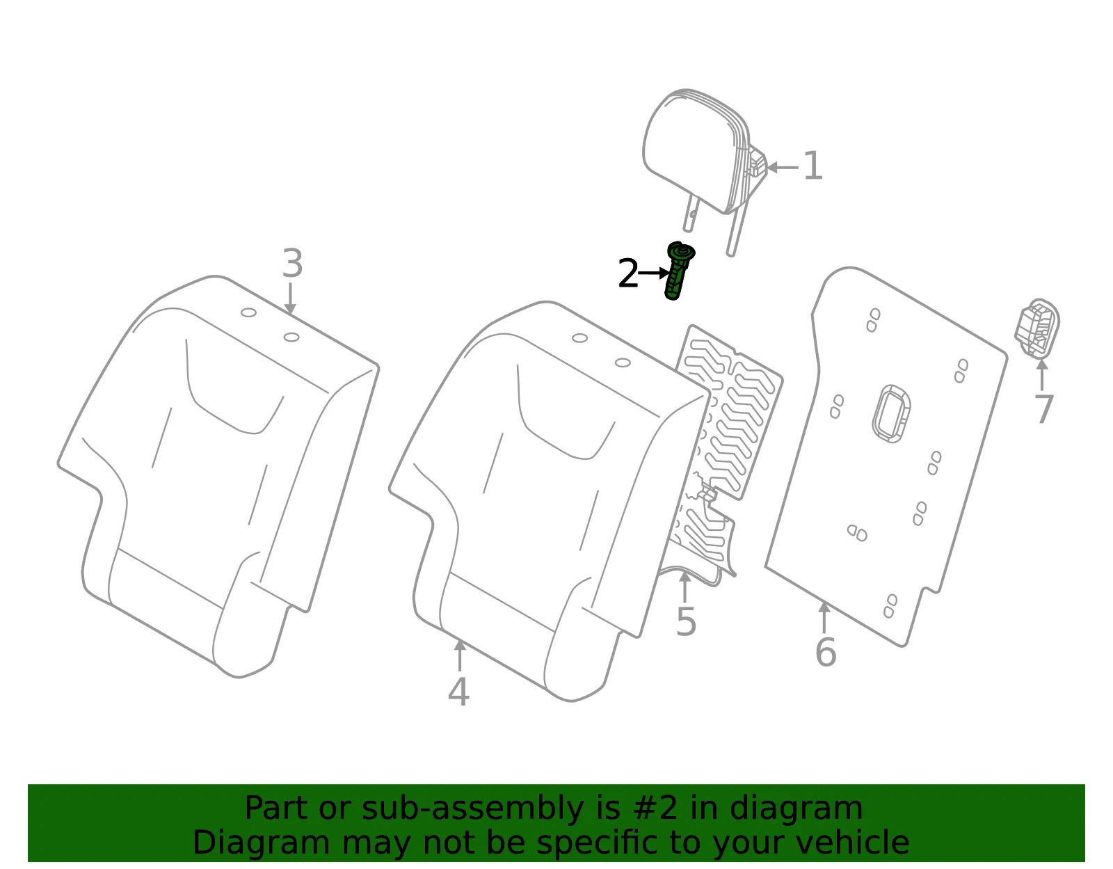 Headrest Guide - Kia (89780-L2000CVH) - view 2