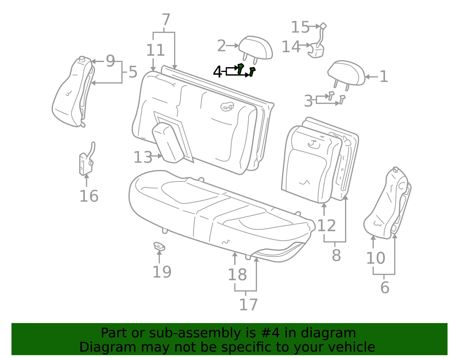 Headrest Guide - Kia (89790-3C020BT) - view 2