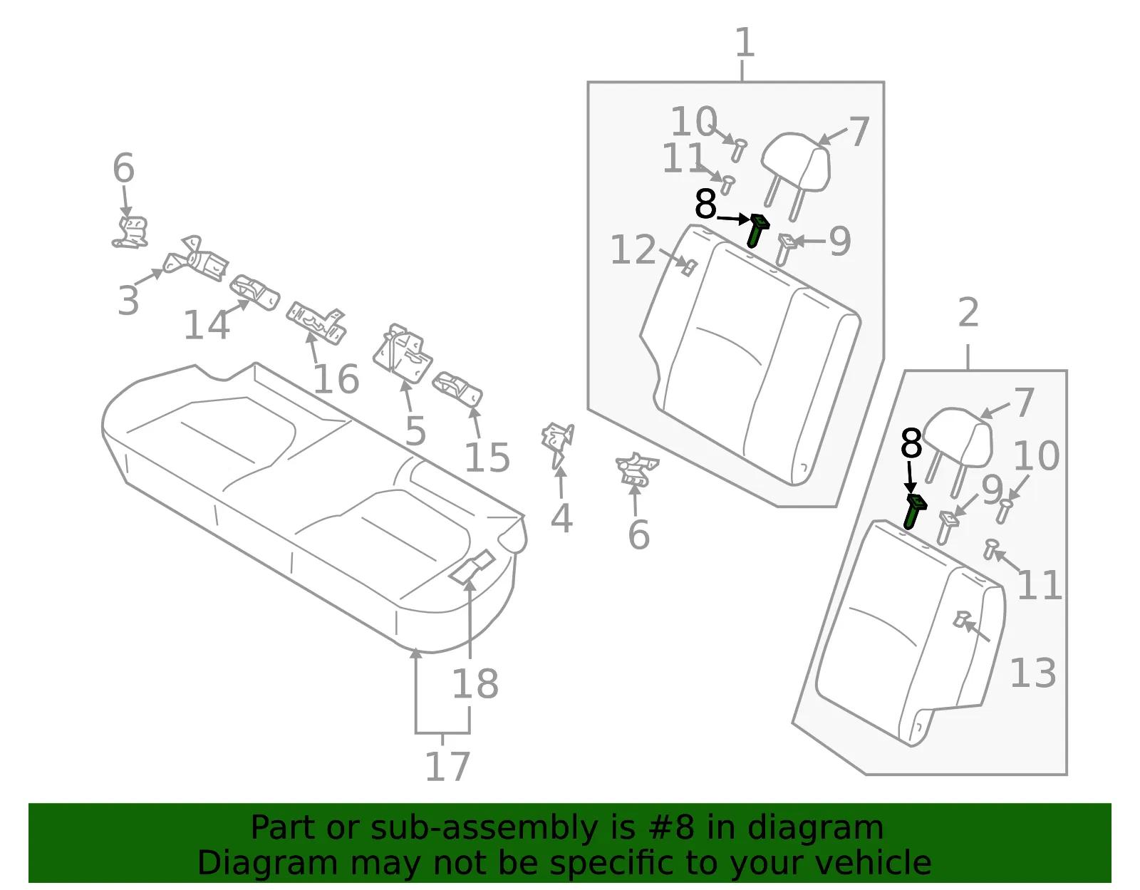 Headrest Guide - Kia (89792-FD19008) - view 2