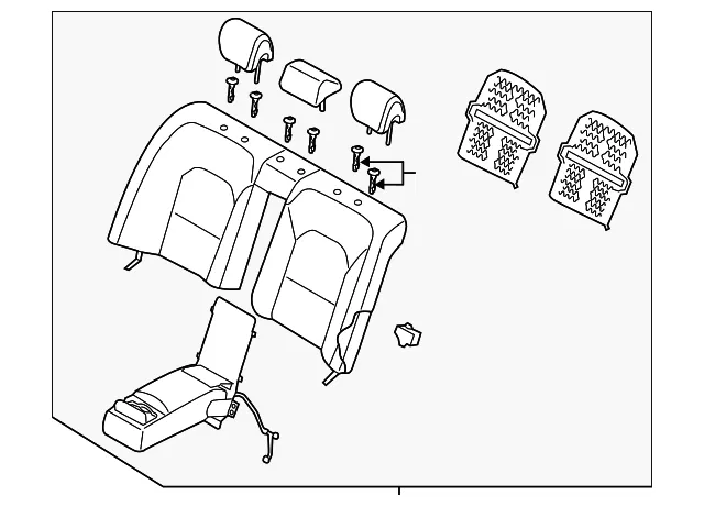 Seat Back Assembly - Kia (89800-3R470GXT)
