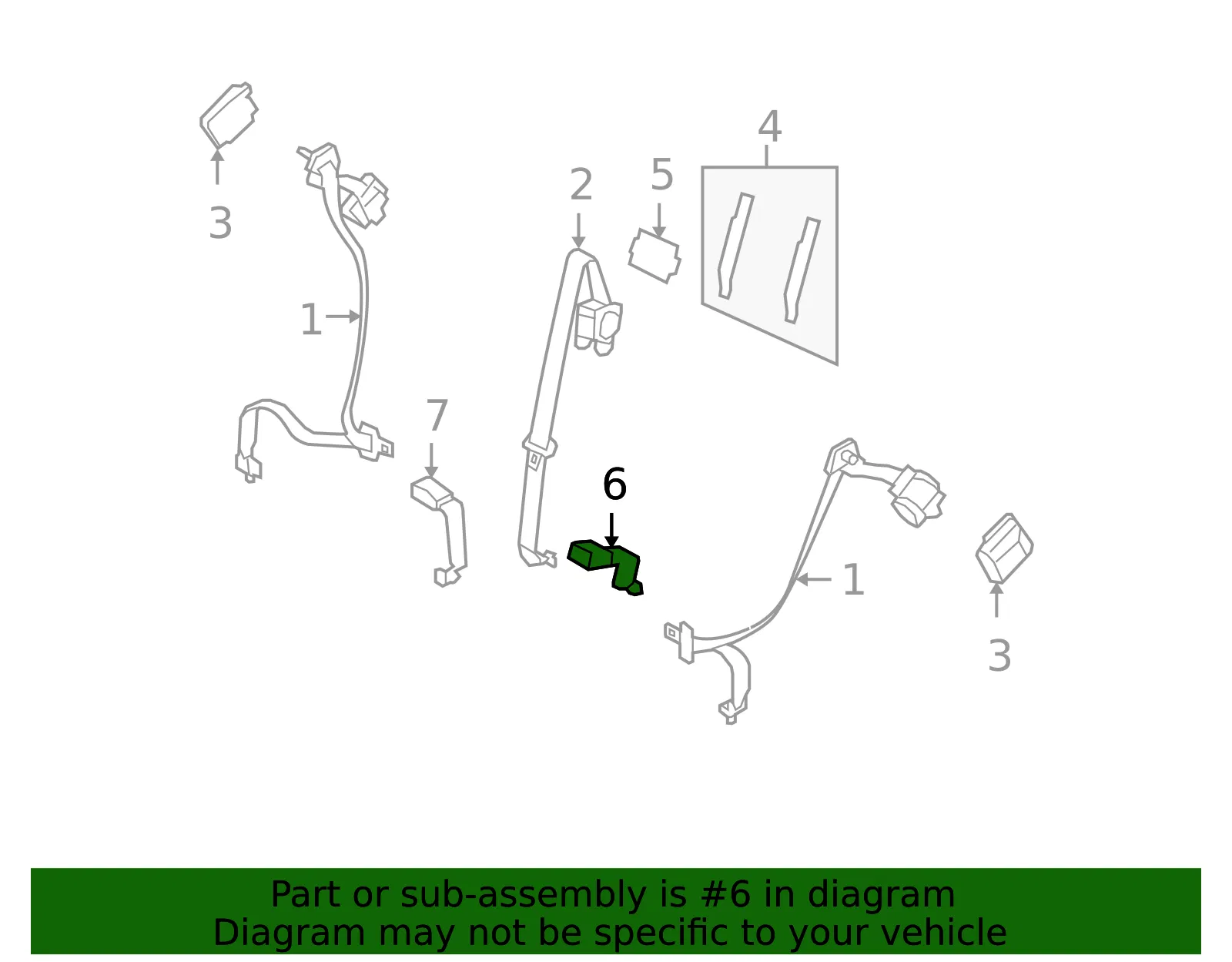 Outer Buckle - Passenger Side (RH) - Kia (89840-1D510S8) - view 2