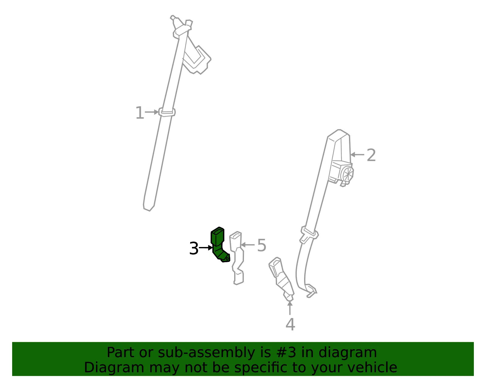 Outer Buckle - Kia (89840-C6500WK) - view 2