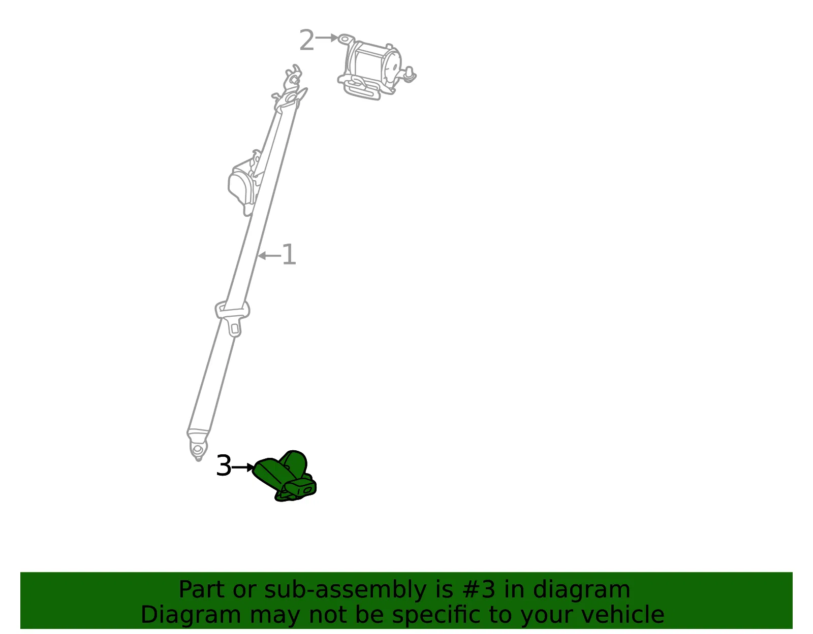 Outer Buckle - Passenger Side (RH) - Kia (89840-D9000WK) - view 2