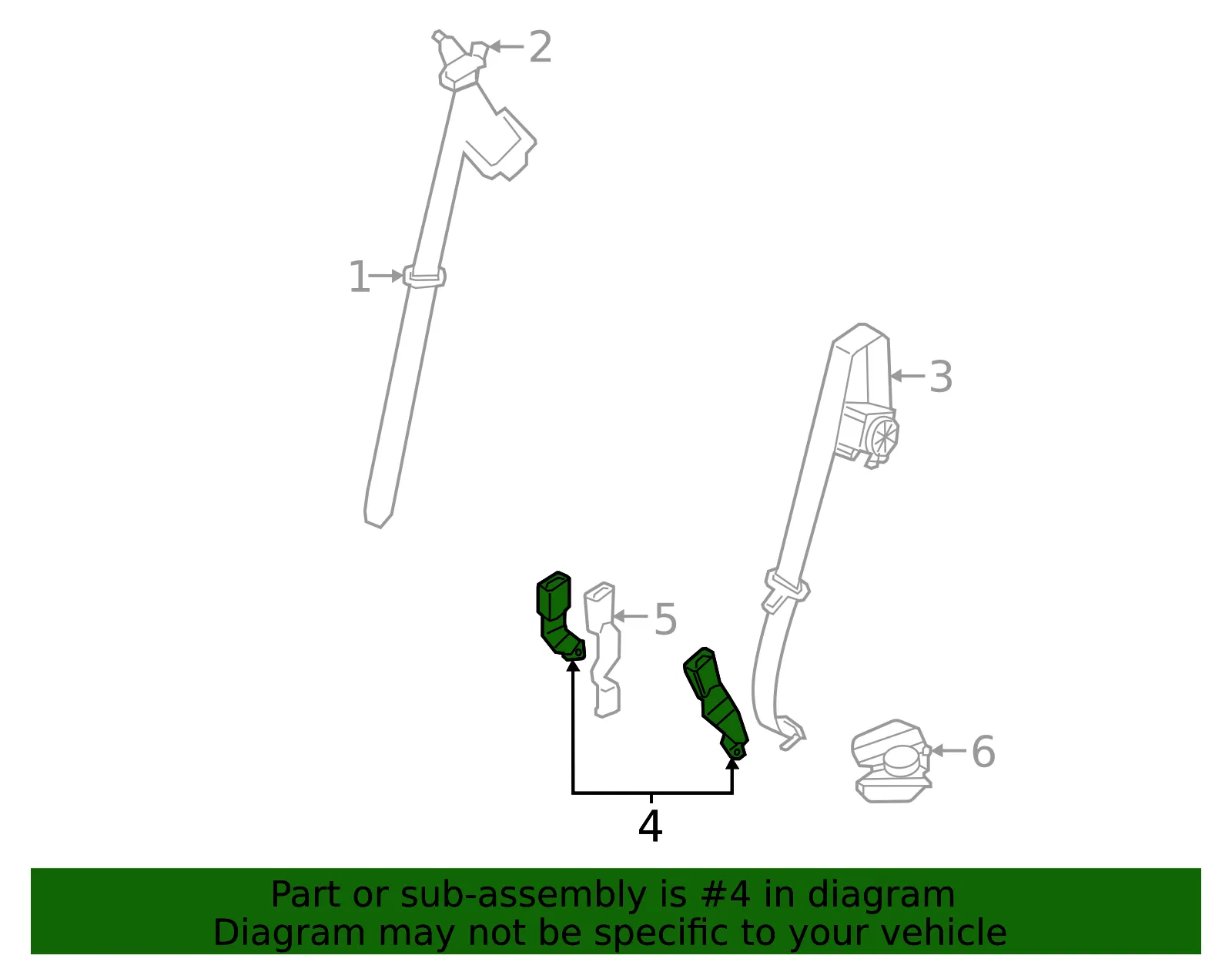 Outer Buckle - Kia (89840-P1200WK) - view 2