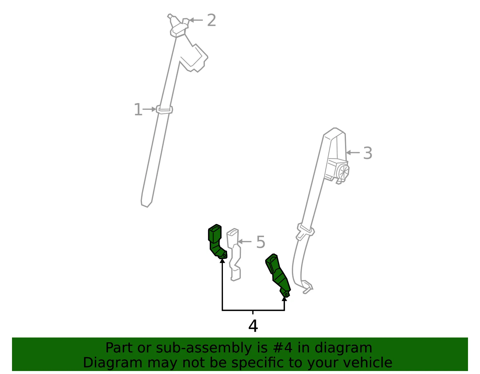 Outer Buckle - Kia (89840-P2050WK) - view 2