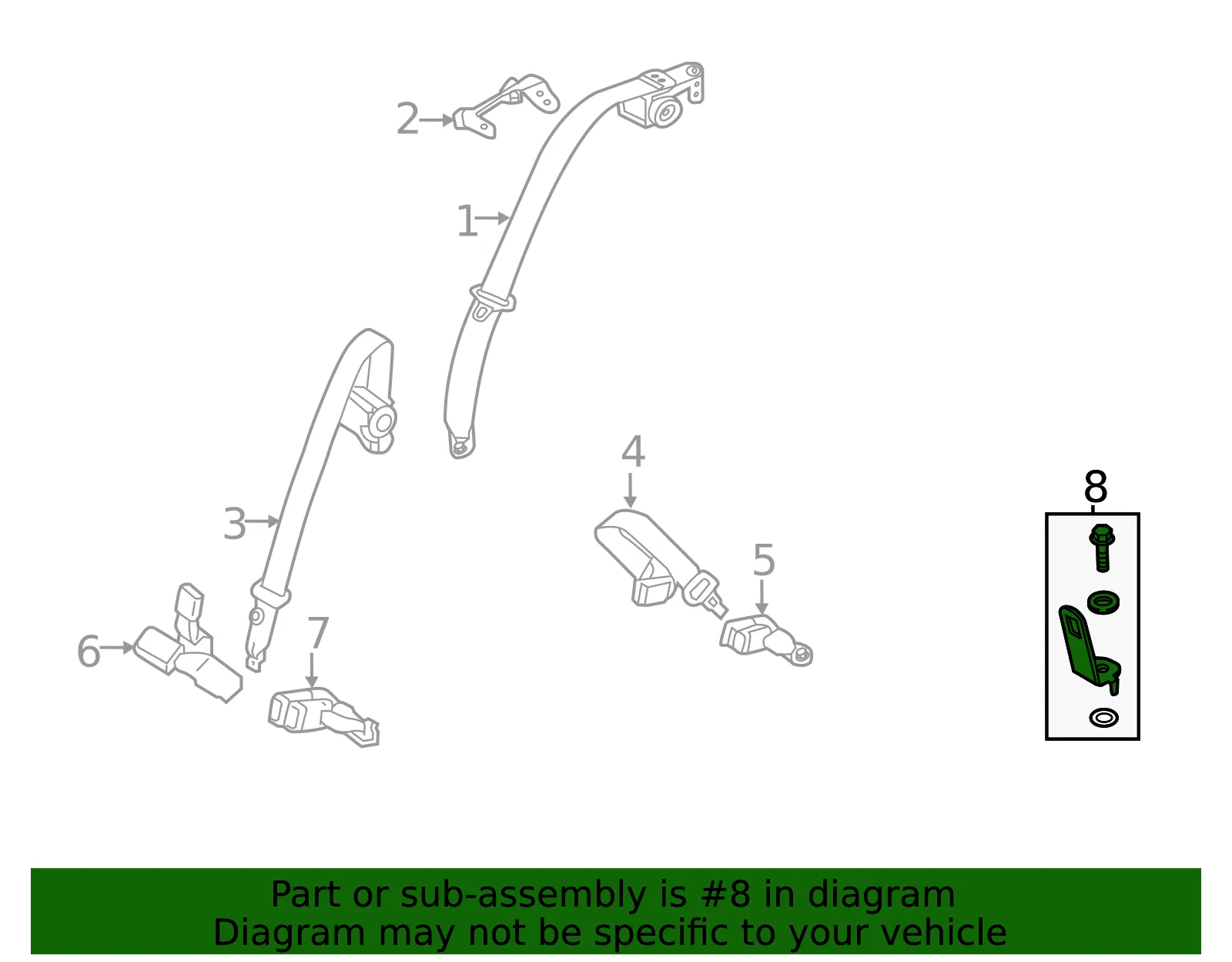 Child Seat Bracket - Kia (89891-A7000) - view 2