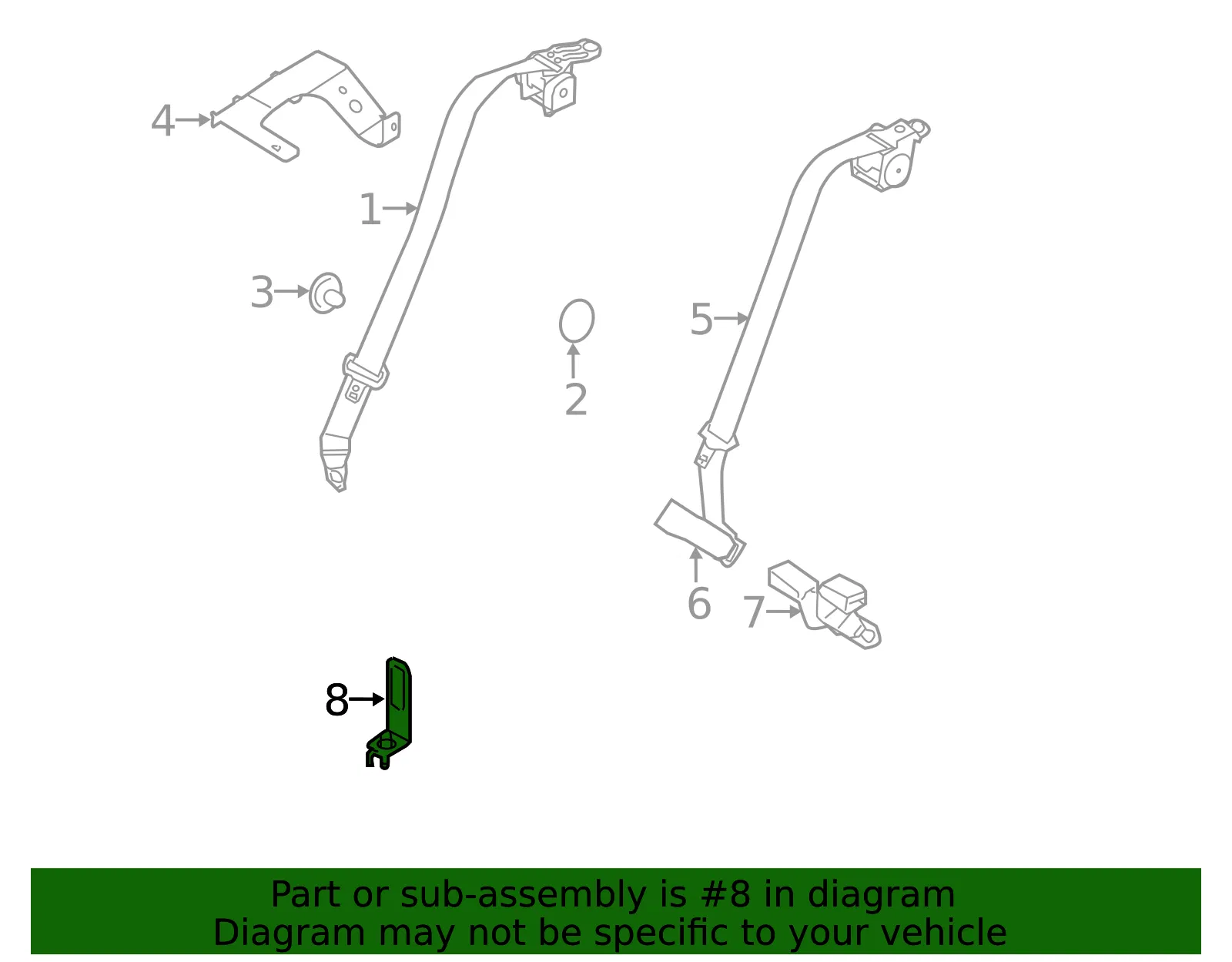 Child Seat Bracket - Kia (89895-1M060) - view 2