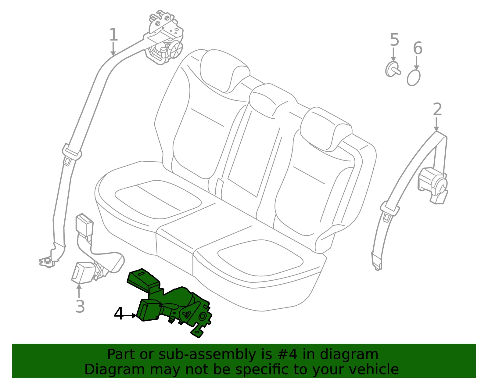 Buckle - Kia (898A0-AO200CCV) - view 2