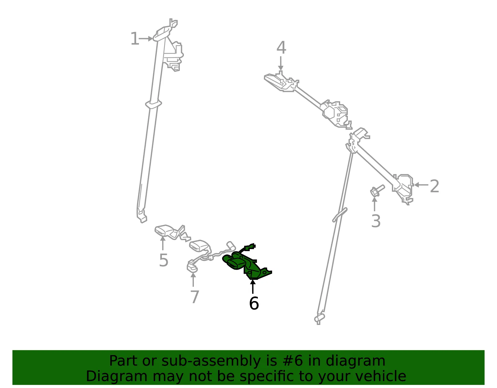 Outer Buckle - Kia (898J3-S9510WK) - view 2