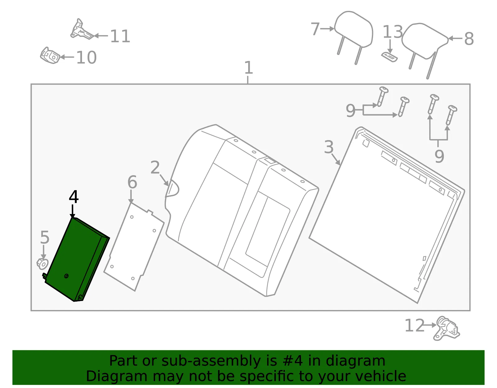 Armrest - Kia (89900-1M980AF7) - view 2